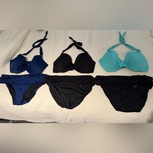 Victoria Secret Swim Bathing Suits 36DD / Large bottoms